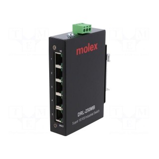 Switch Ethernet | unmanaged | Number of ports: 5 | 18÷30VDC | RJ45