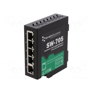 Switch Ethernet | unmanaged | Number of ports: 5 | 5÷30VDC | RJ45