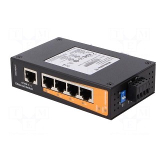 Industrial module: switch Ethernet | unmanaged | 9.6÷60VDC | RJ45