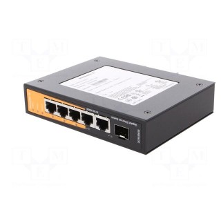 Industrial module: switch Ethernet | unmanaged | 9.6÷60VDC | RJ45