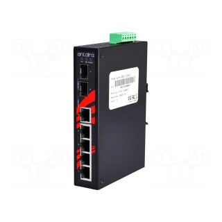 Industrial module: switch Ethernet | unmanaged | 12÷48VDC | RJ45 | 6W