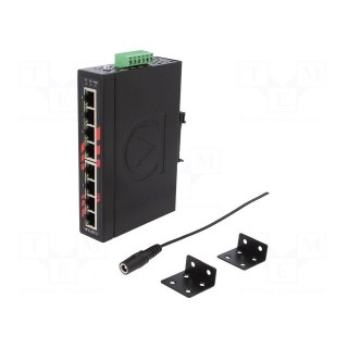 Industrial module: switch Ethernet | unmanaged | 12÷48VDC | RJ45 | 5W