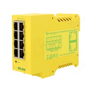 Industrial module: switch Ethernet | unmanaged | 5÷30VDC | RJ45