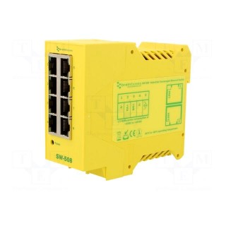 Industrial module: switch Ethernet | unmanaged | 5÷30VDC | RJ45