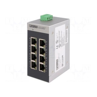Switch Ethernet | unmanaged | Number of ports: 8 | 9÷32VDC | RJ45