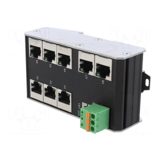Switch Ethernet | unmanaged | Number of ports: 8 | 9÷36VDC | RJ45