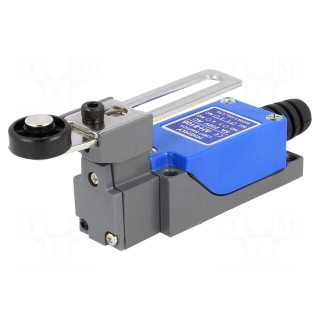 Limit switch | adjustable lever R 20-72mm, roller Ø18mm | 5A