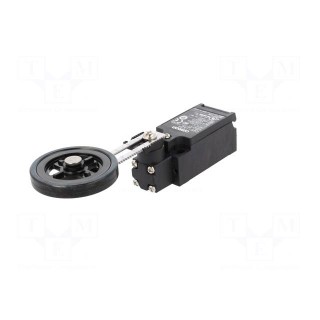 Limit switch | adjustable lever R 25-89mm, rubber rollerØ50mm