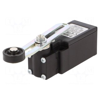Limit switch | adjustable lever R 53-112mm, roll Ø20mm | NO + NC