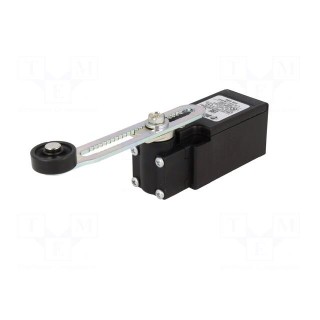 Limit switch | adjustable lever R 53-112mm, roll Ø20mm | NO + NC