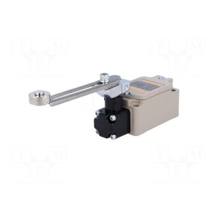 Limit switch | adjustable lever R 90mm, metal roller Ø17,5mm