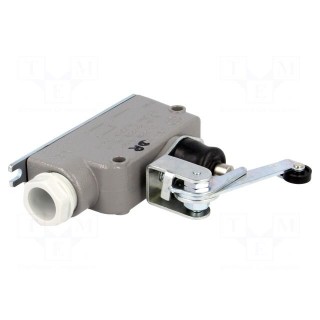 Limit switch | angled lever with roller | SPDT | 6A | max.400VAC