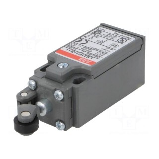 Limit switch | lever R 13,5mm, plastic roller Ø12,5mm | NO + NC