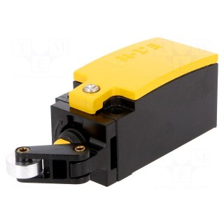 Limit switch | lever R 20mm, plastic roller Ø13mm | NC x2 | 6A