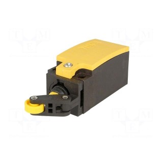 Limit switch | lever R 20mm, plastic roller Ø13mm | NO + NC | 6A