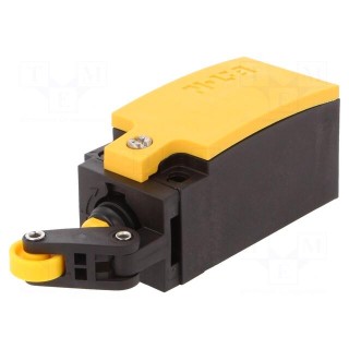 Limit switch | lever R 20mm, plastic roller Ø13mm | NO + NC | 6A