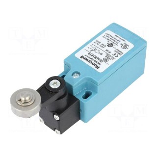 Limit switch | lever R 25mm, metallic roller Ø17mm | NO + NC | 10A