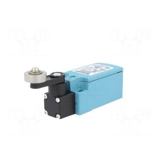 Limit switch | lever R 25mm, metallic roller Ø17mm | NO + NC | 10A