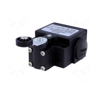 Limit switch | lever R 26,5mm, plastic roller Ø18mm | NO + NC