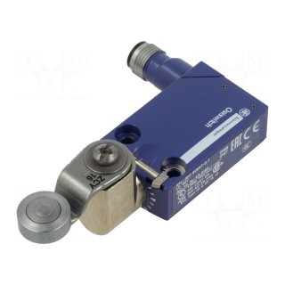 Limit switch | lever R 34,4mm, metallic roller 16mm | NO + NC | 6A
