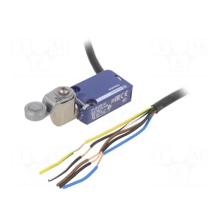 Limit switch | lever R 34,4mm, metallic roller 16mm | NO + NC | 6A