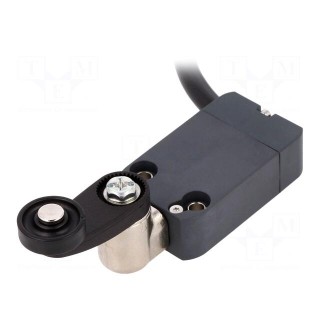 Limit switch | lever R 35mm, metal roller Ø18mm | NO + NC | IP67
