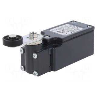 Limit switch | lever R 35mm, plastic roller Ø18mm | NC x2 | 10A