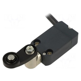 Limit switch | lever R 35mm, plastic roller Ø18mm | NO + NC | 10A