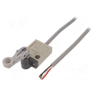Limit switch | lever R 38mm, metal roller Ø17,5mm | NO + NC | 10A