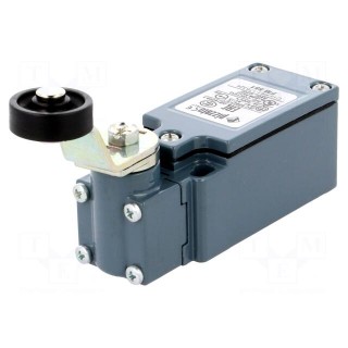Limit switch | lever R 40mm, plastic roller Ø20mm | NO + NC | 10A