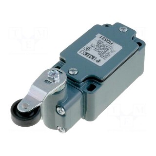 Limit switch | lever R 40mm, plastic roller Ø20mm,rubber seal