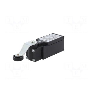 Limit switch | lever R 43,5mm, plastic roller Ø18mm | NO + NC