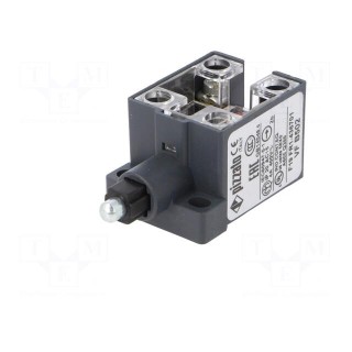 Limit switch | metal plunger | NO + NC | 10A | max.400VAC | max.250VDC