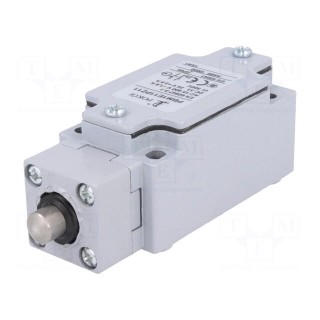 Limit switch | pin plunger Ø10mm | NO + NC | 10A | max.240VAC | PG13,5