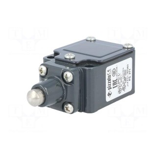 Limit switch | pin plunger Ø10mm | NO + NC | 6A | 400VAC | PG11 | IP67