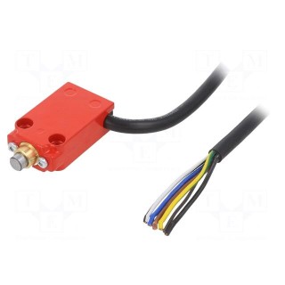 Limit switch | pin plunger Ø8mm | NO + NC | 10A | max.250VAC | lead 2m