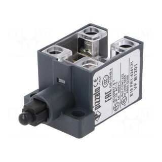Limit switch | plastic plunger | NO x2 | 10A | max.400VAC | max.250VDC