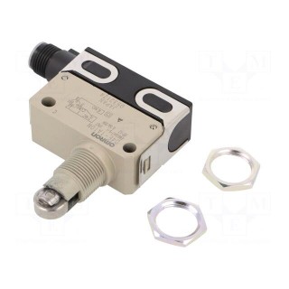 Limit switch | plunger with metal roller Ø11mm | NO + NC | 10A