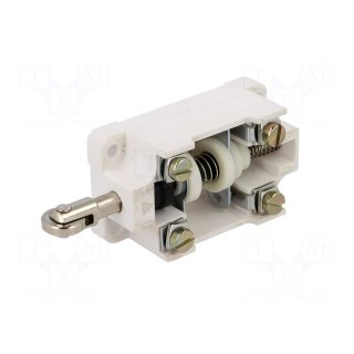 Limit switch | pusher with orthogonal roller | NO + NC | 16A | IP00