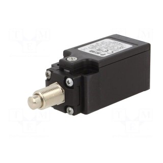 Limit switch | rubber seal,pin plunger Ø7mm | NO + NC | 10A | PG13,5
