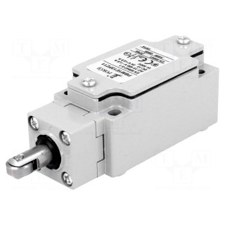 Limit switch | steel roller Ø12mm | NO + NC | 10A | max.240VAC | IP66