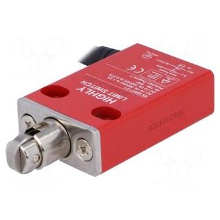 Limit switch | transversal metal roller Ø12mm | NO + NC | 5A | IP67