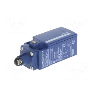 Limit switch | transversal plastic roller Ø11mm | NO + NC | 10A