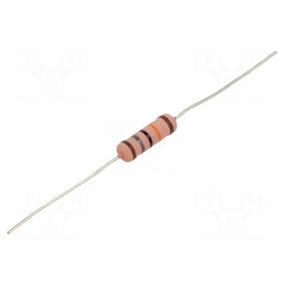 Resistor: metal film | THT | 180kΩ | 3W | ±1% | Ø5x15.5mm | axial