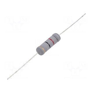Resistor: metal oxide | THT | 82Ω | 5W | ±5% | Ø8.5x26mm