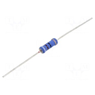 Resistor: power metal | THT | 91Ω | 2W | ±5% | Ø4x11mm | 350ppm/°C | axial