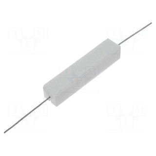 Resistor: wire-wound | cement | THT | 300mΩ | 10W | ±5% | 48x9.5x9.5mm