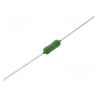 Resistor: wire-wound | THT | 220Ω | 3W | ±5% | 4.8x13mm | -50÷250°C | axial