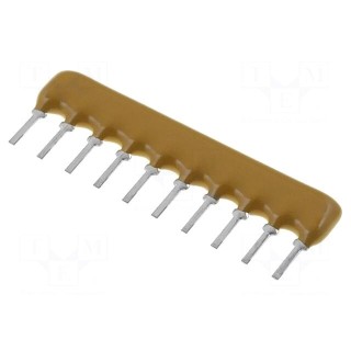 Resistor network: X | THT | 3.3kΩ | ±2% | 0.2W | No.of resistors: 9 | 100V