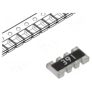 Resistor network: Y | 390Ω | SMD | 1206 | No.of resistors: 4 | 63mW | ±5%